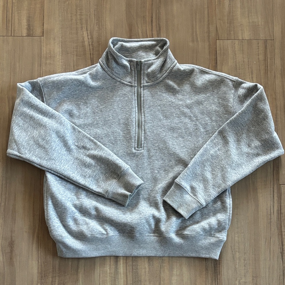 Gray Half-Zip Woman’s Sweater